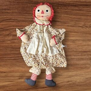 Vintage 27" Raggedy Ann Pajama Bag Doll 🧺 Rare HTF